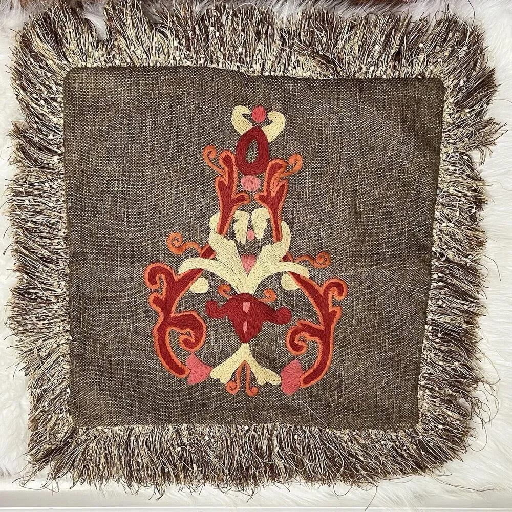 Decorative Brown/Rust Pillow Covers for‎ sofa 20x20 set of 2